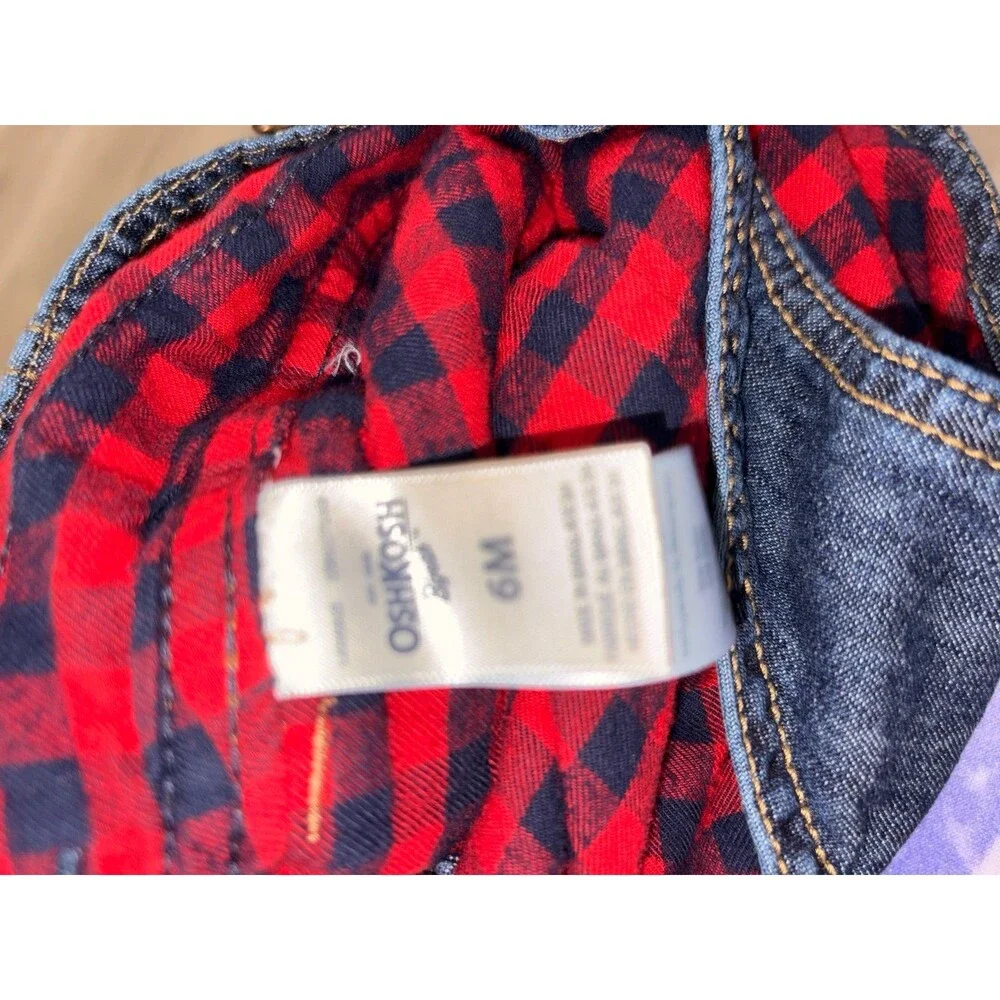 OskKosh‎ flannel lined Overalls Baby Boys or Girls Unisex 6 months